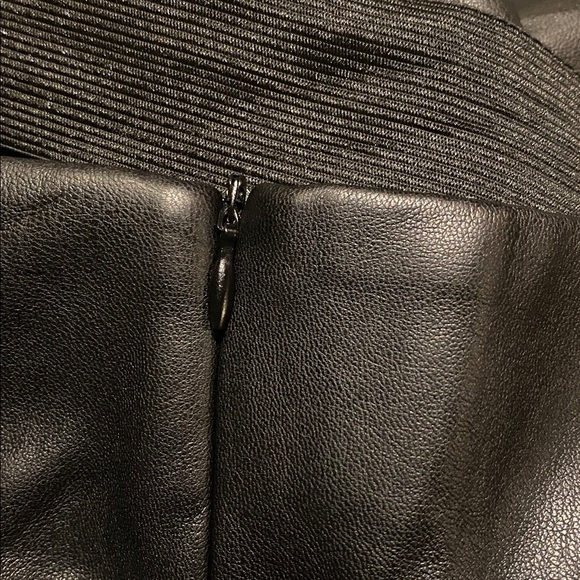 ASOS Stradivarius Faux Vegan Leather Pants Split Front Detail Black Sz 14 - Picture 11 of 11